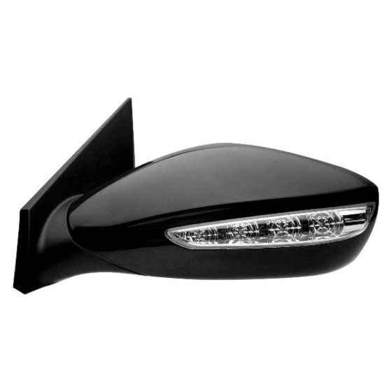 HYUNDAI SONATA HYBRID  DOOR MIRROR LEFT (Driver Side) PWR/HTD/SIGNAL (GLOSS-BLACK BASE)(PTM) OEM#876104R130 2011-2015 PL#HY1320212