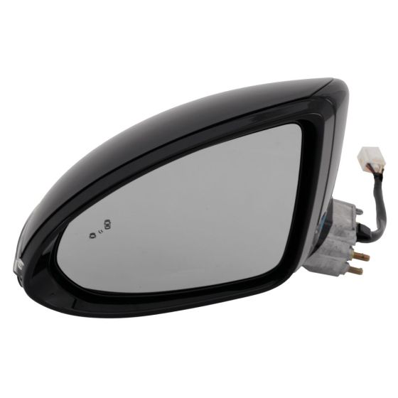 HYUNDAI SONATA DOOR MIRROR LEFT (Driver Side) PWR/HTD/SIGNAL (BLIND DETECT)(SEL PLUS/N LINE)(MATE BLACK) OEM#87610L0040 2020-2023 PL#HY1320273