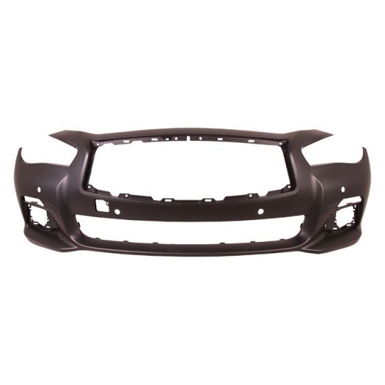 INFINITI Q50 FRONT BUMPER COVER PRIMED (W/ SENSOR)(WO/SPORT) **CAPA** OEM#620224HC0H 2014-2017 PL#IN1000257C