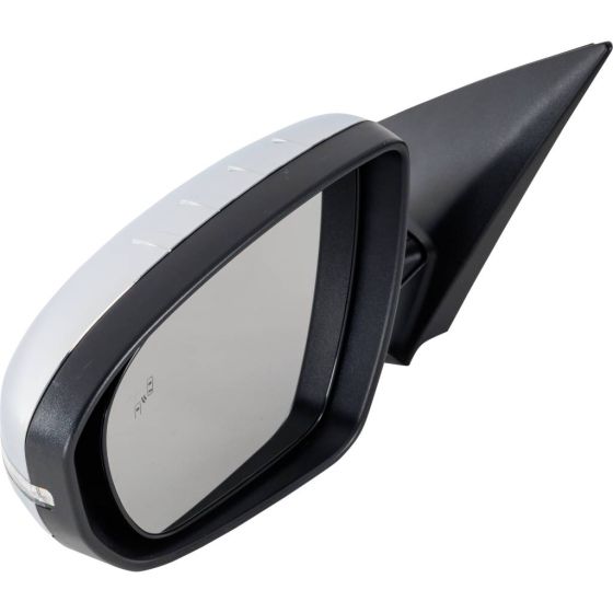 KIA OPTIMA DOOR MIRROR LEFT (Driver Side) PWR/HTD/SIGNAL/P-FOLD (W/BSD)(USA)(CHROME) OEM#876104C550 2014-2015 PL#KI1320230