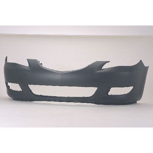 MAZDA MAZDA3 FRONT BUMPER COVER PRIMED (SD-STD)(WO/BUILT IN FOG LAMP TRIM)**CAPA** OEM#BNYP5003XEBB 2004-2006 PL#MA1000196C