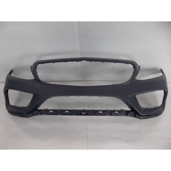 MERCEDES-BENZ C-CLASS SEDAN FRONT BUMPER COVER PRIMED (C300 W/SPORT)(C400/C450/C43) WO/SENSOR W/SURROUND VIEW OEM#20588023409999 2015-2018 PL#MB1000478