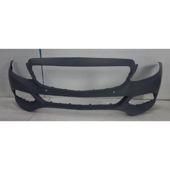 MERCEDES-BENZ C-CLASS SEDAN FRONT BUMPER COVER PRIMED (C300 WO/SPORT WO/LUXURY) W/SENSOR W/SURROUND VIEW OEM#2058802040649999 2015-2018 PL#MB1000511