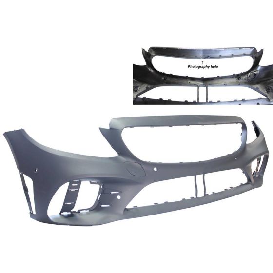 MERCEDES-BENZ C-CLASS SEDAN  FRONT BUMPER COVER PRIMED (C300 W/AMG)(W/ACTIVE PK ASSIST)(W/SURROUND VIEW) **CAPA** OEM#20588025059999 2019-2021 PL#MB1000575C