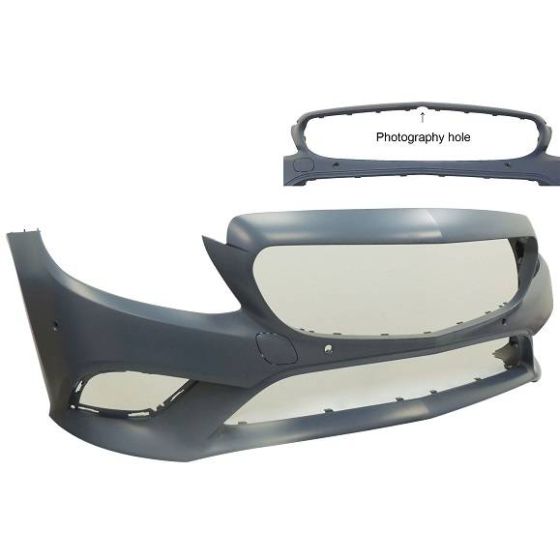 MERCEDES-BENZ C-CLASS CONV  FRONT BUMPER COVER PRIMED (C300 WO/AMG)(W/ACTIVE PK SENSOR)(W/SURROUND VIEW) OEM#20588092029999 2019-2023 PL#MB1000596