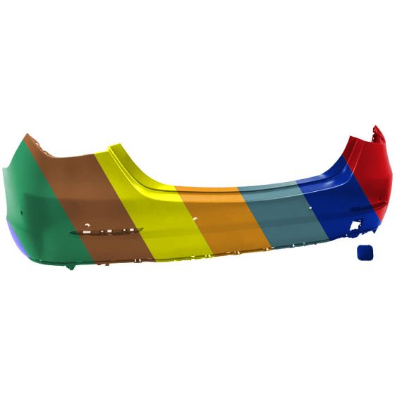 MERCEDES-BENZ C-CLASS SEDAN REAR BUMPER COVER PRIMED (W/SENSOR)(C300 WO/AMG) OEM#20688027009999 2022-2023 PL#MB1100467