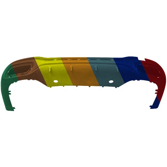 MERCEDES-BENZ C-CLASS SEDAN REAR BUMPER COVER LOWER TEXTURE (C300 W/AMG) OEM#2068854503 2022-2023 PL#MB1115137