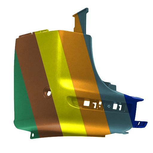 MERCEDES-BENZ SPRINTER REAR BUMPER SIDE COVER LEFT (Driver Side) TEXTURE (W/SENSOR)(W/BLIND DETECT) OEM#90788544009K83 2019-2024 PL#MB1116102