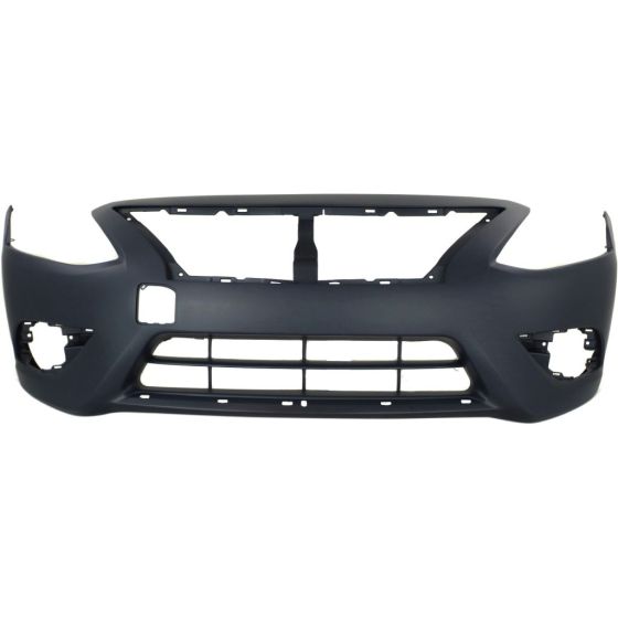 NISSAN(DATSUN) VERSA SEDAN FRONT BUMPER COVER PRIMED (W/CHR LOWER MLDG) OEM#FBM229KM1J 2015-2019 PL#NI1000300