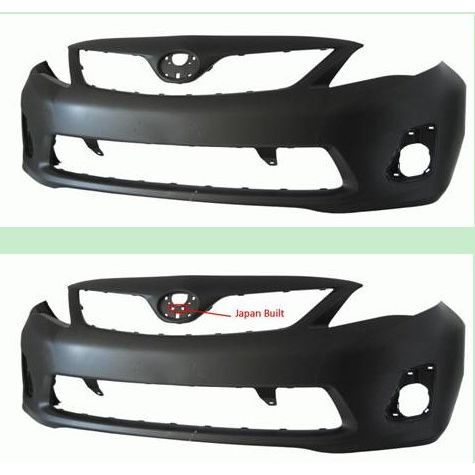 TOYOTA COROLLA/SEDAN FRONT BUMPER COVER PRIMED (W/O SPOILER) OEM#5211903901 2011-2013 PL#TO1000372
