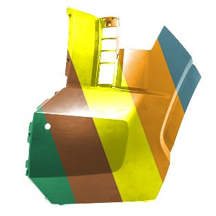 TOYOTA TUNDRA FRONT BUMPER SIDE COVER LEFT (Driver Side) PRIMED (W/SENSOR)(WO/WHEEL OPENING MLDG)(SR) OEM#521130C910 2022-2024 PL#TO1016105