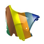 TOYOTA COROLLA CROSS (L/LE/XLE) FRONT BUMPER SIDE COVER RIGHT (Passenger Side) PRIMED (W/SENSOR) **CAPA** OEM#521120A909 2022-2024 PL#TO1017103C