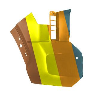 TOYOTA TUNDRA FRONT BUMPER SIDE COVER RIGHT (Passenger Side) PRIMED (W/SENSOR)(W/WHEEL OPENING MLDG) OEM#521120C912 2022-2024 PL#TO1017107