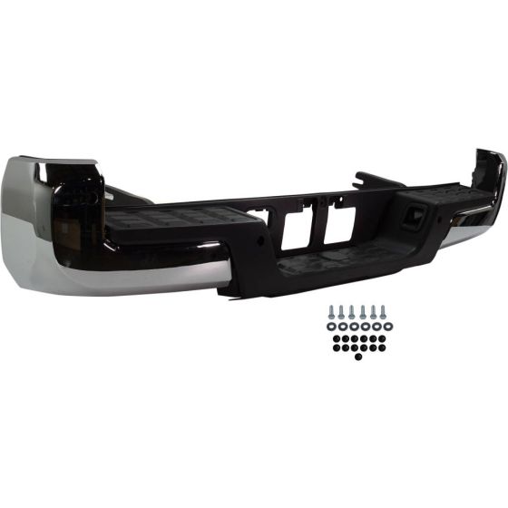 TOYOTA TACOMA REAR STEP BUMPER ASSEMBLY CHROME (W/ SENSOR HOLES)(WO/TOW HITCH) OEM#5215904030-PFM 2016-2023 PL#TO1103127