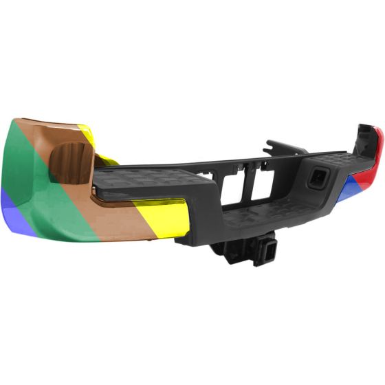 TOYOTA TACOMA REAR STEP BUMPER ASSY CHROME (WO/SENSOR)(W/TOW HITCH)**CAPA** OEM#5215904030-PFM 2016-2023 PL#TO1103129C