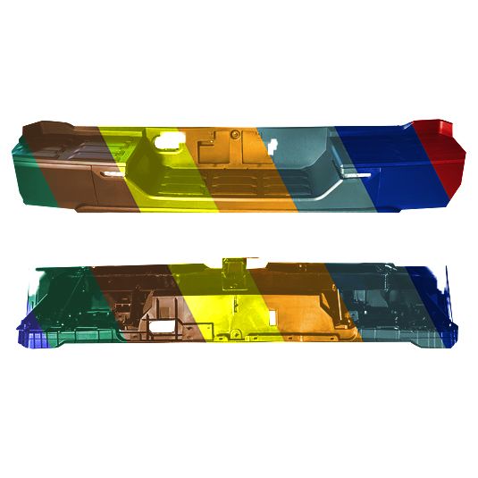 TOYOTA TUNDRA REAR STEP BUMPER ASSY W/BLACK COVER WO/BMP END (WO/SENSOR)(W/TOW HITCH) OEM#521500C040-PFM 2022-2024 PL#TO1103145