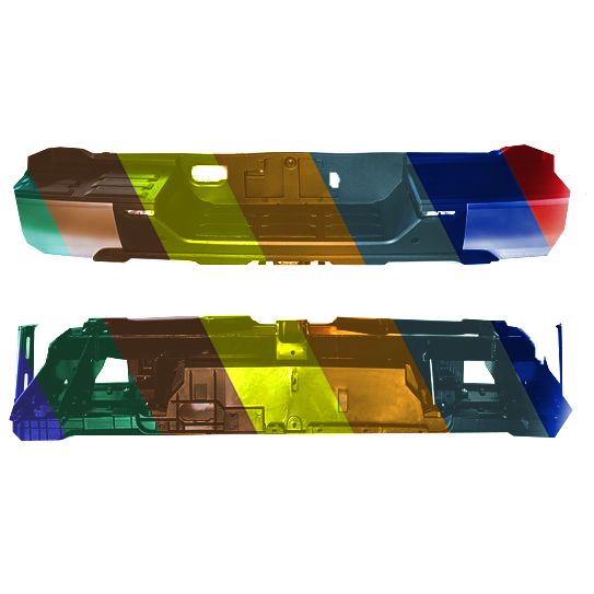 TOYOTA TUNDRA REAR STEP BUMPER ASSY W/SILVER COVER WO/BMP END (W/SENSOR)(W/TOW HITCH) OEM#521500C040-PFM 2022-2024 PL#TO1103148