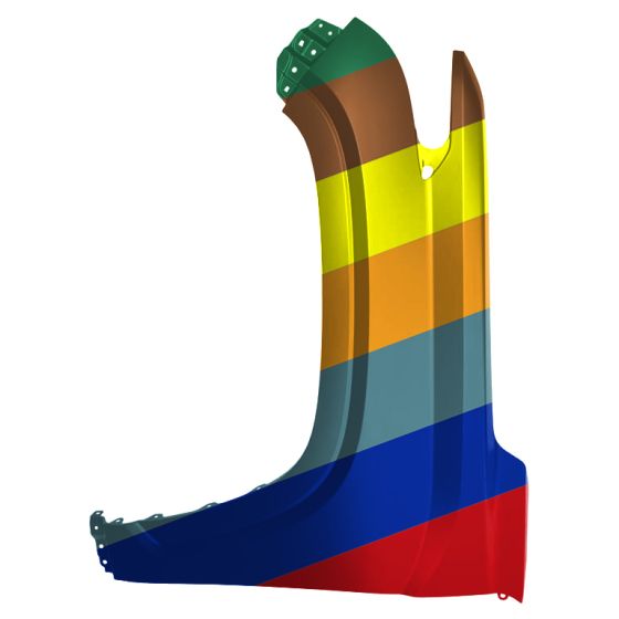 TOYOTA TUNDRA FENDER LEFT (Driver Side) (WO/WHEEL OPENING MLDG) OEM#538120C080 2022-2024 PL#TO1240283