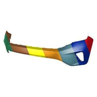 VOLKSWAGEN ATLAS FRONT BUMPER COVER UPPER PRIMED (W/2 SENSOR)(WO/R-LINE) **CAPA** OEM#3CM807217GRU 2021-2023 PL#VW1014103C