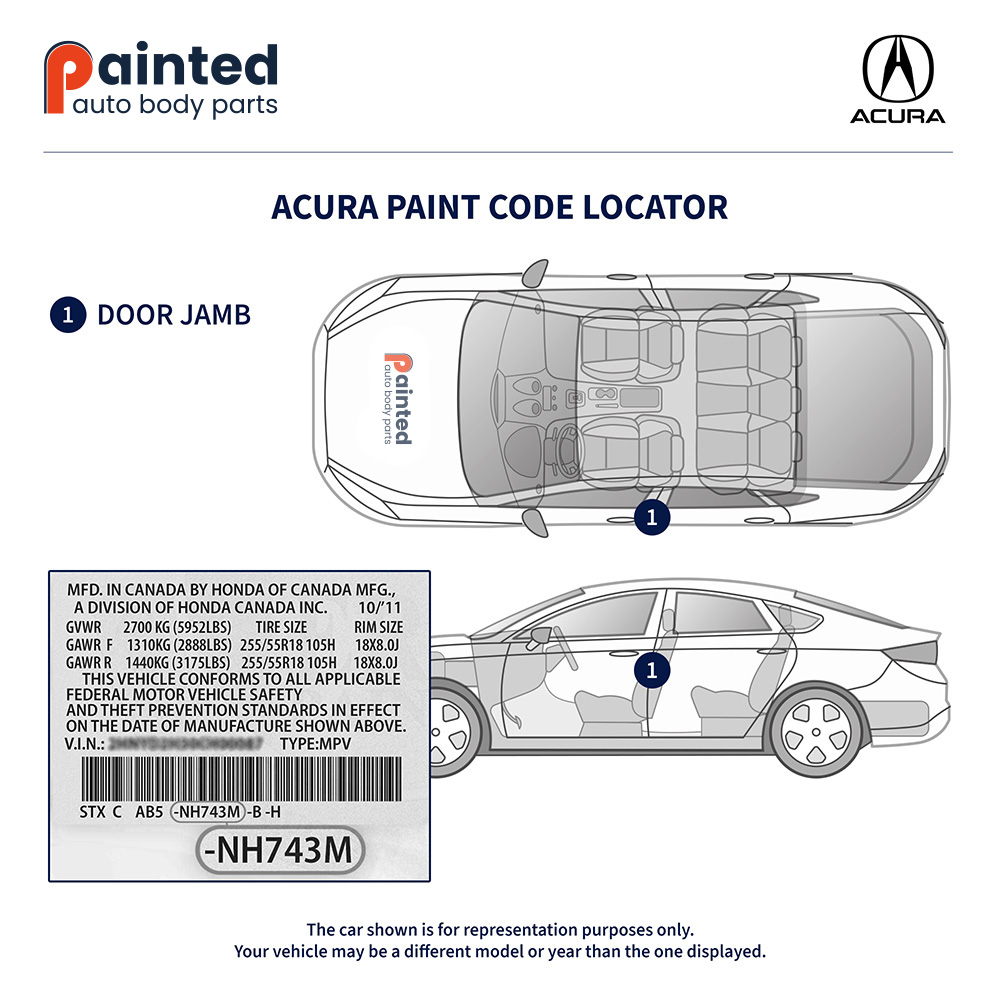 Acura Paint Code Locator