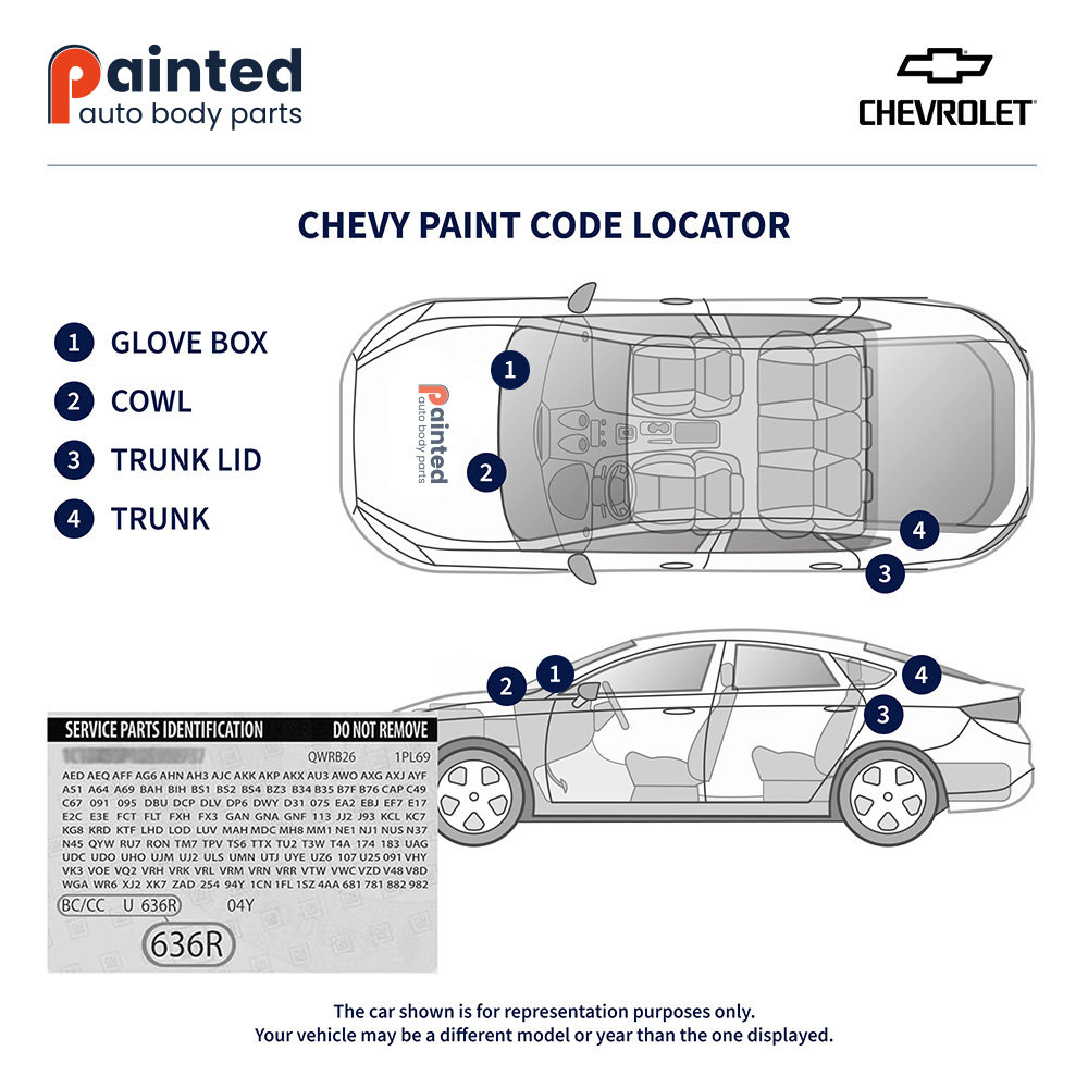 Chevrolet Paint Code Locator