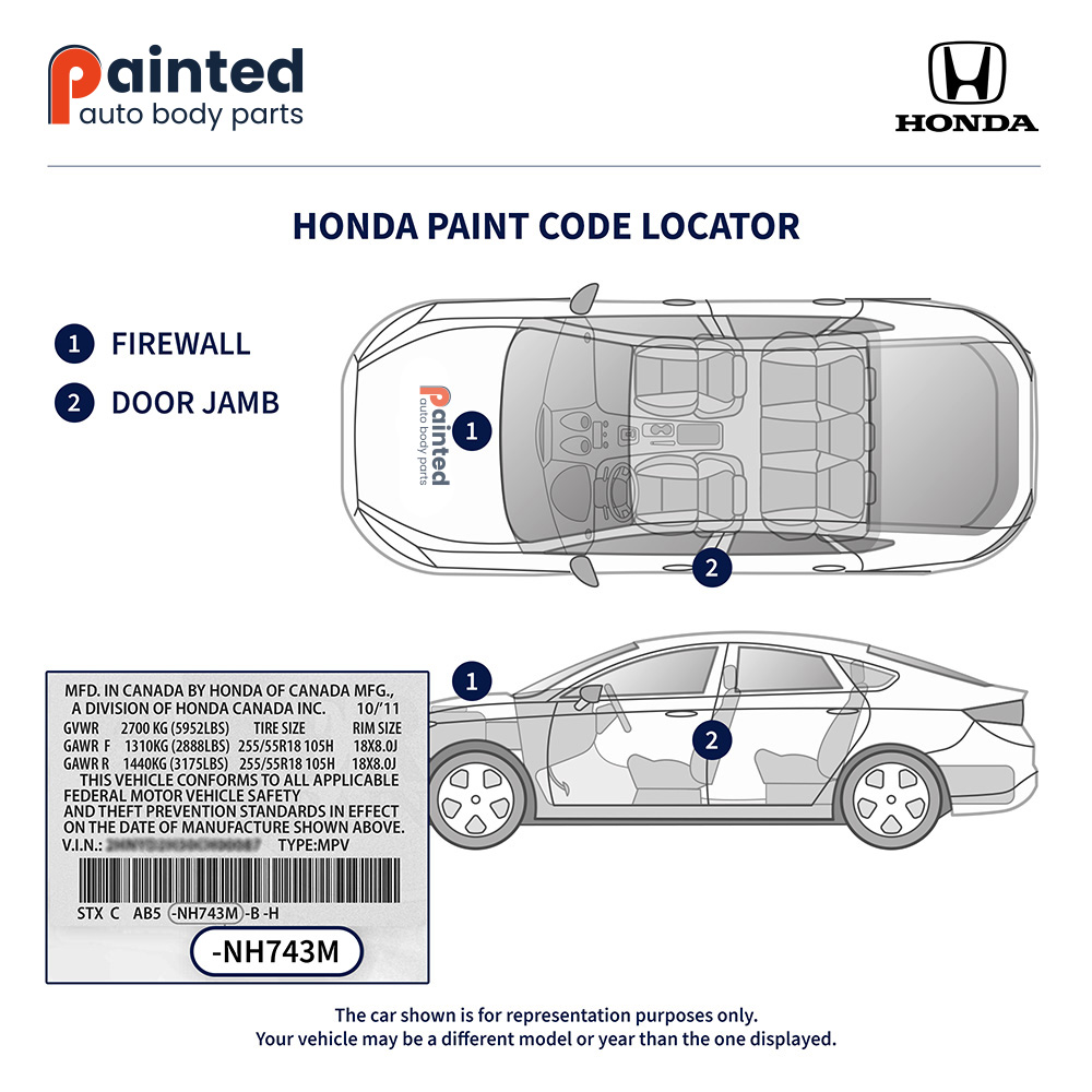 Honda Paint Code Locator