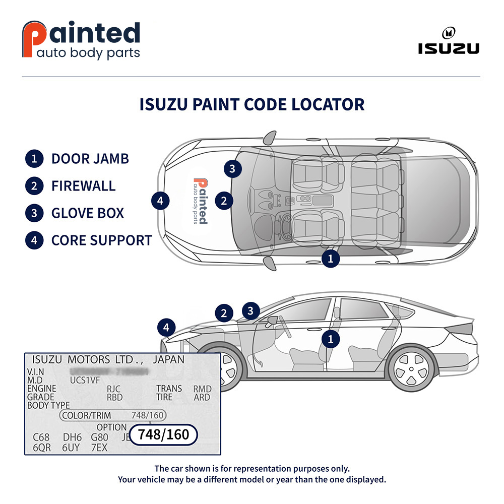 Isuzu Paint Code Locator