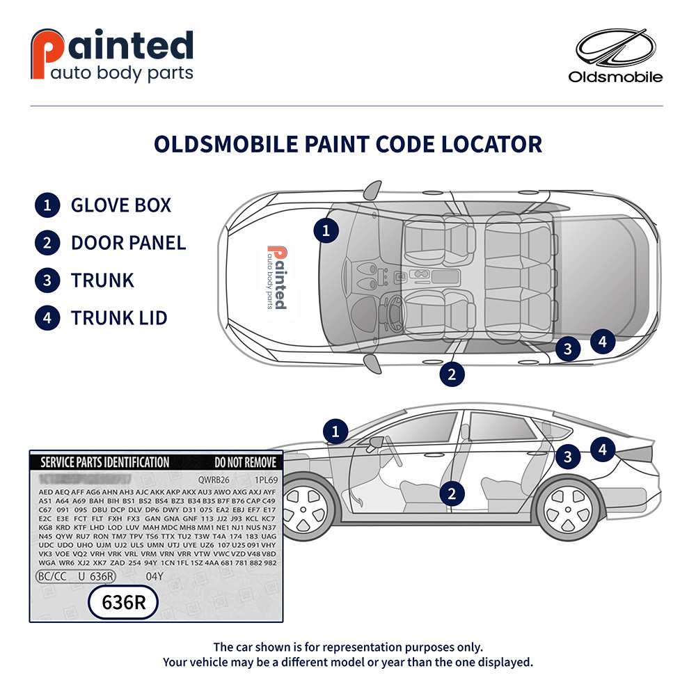 Oldsmobile Paint Code Locator