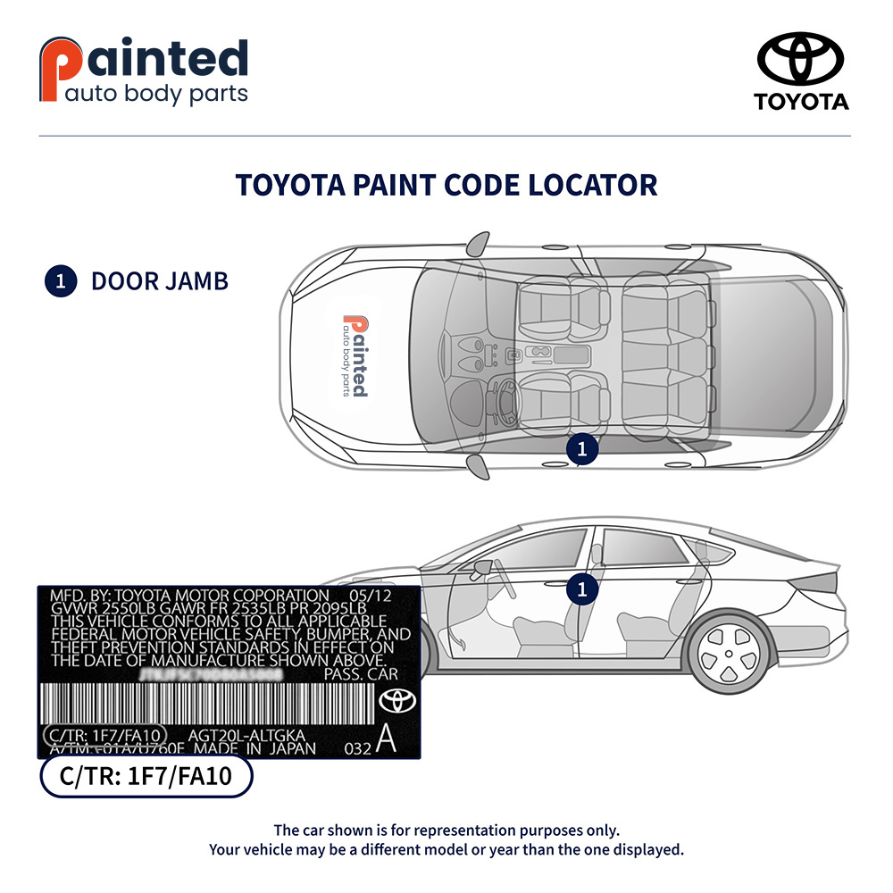 Toyota Paint Code Locator